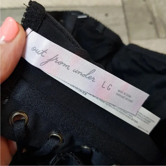 Urban Outfitters Marie Corset Basque Top Large Black Ruched Detachable Straps BN - Picture 11 of 11